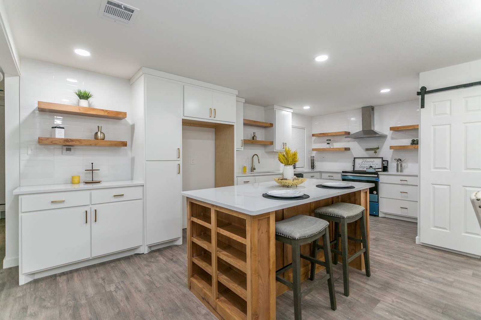API Kitchen Remodel - Farmhouse style with white cabinets